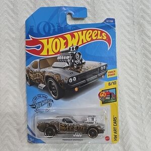 2018 - Hot Wheels NIP - Rodger Dodger (Grey w/Gold) - HW Art Cars 8/10